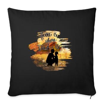 Fête des Pères - Housse de coussin décorative 45 x 45 cm - noir - Devant
