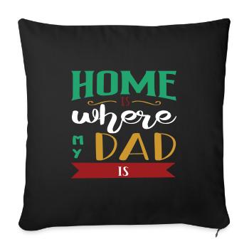 Fête des Pères - Housse de coussin décorative 45 x 45 cm - noir - Devant