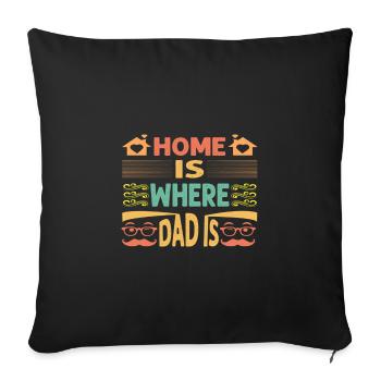 Fête des Pères - Housse de coussin décorative 45 x 45 cm - noir - Devant