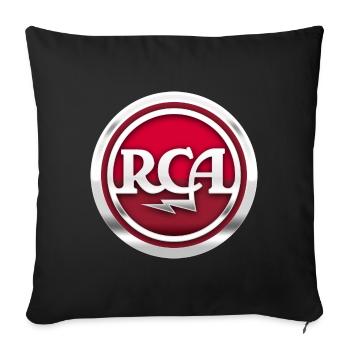 RCA Logo Rouge/Blanc - Housse de coussin décorative 45 x 45 cm - noir - Devant