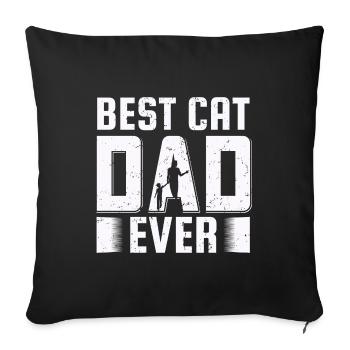 Best cat dad ever best cat dad kitten - Sofa pillowcase 17,3'' x 17,3'' (45 x 45 cm) - black - Front