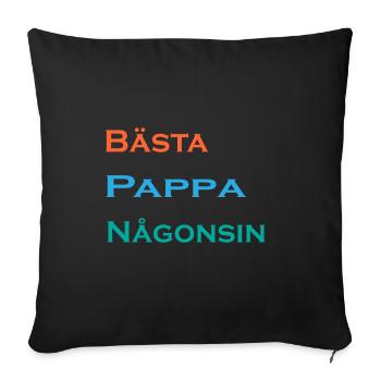 Meilleur père jamais amoureux de la fête des pères - Fête des pères - Housse de coussin décorative 45 x 45 cm - noir - Devant