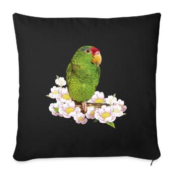 Le perroquet Tamaulipas - Housse de coussin décorative 45 x 45 cm - noir - Devant