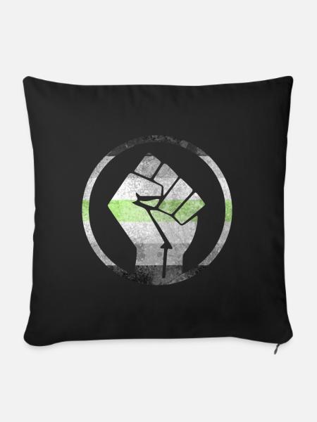 Faust Flag raus Agender - Sofakissenbezug 45 x 45 cm - Schwarz