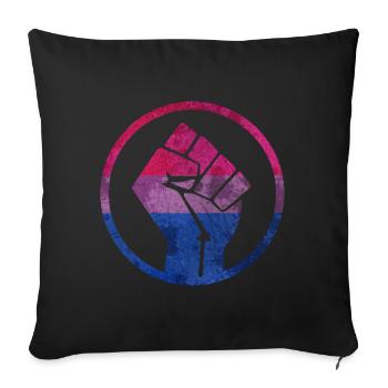 Fist Flag out Bisexual - Housse de coussin décorative 45 x 45 cm - noir - Devant