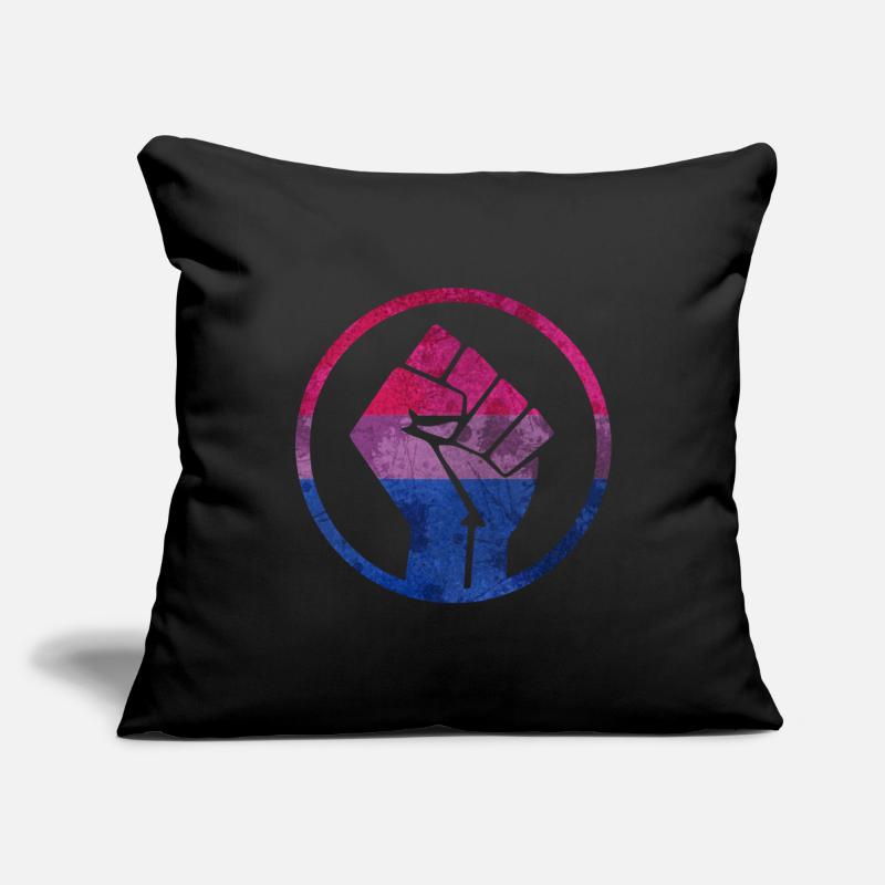 Fist Flag out Bisexual Housse de coussin décorative 45 x 45 cm