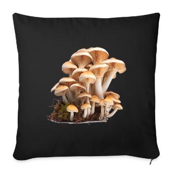 Les champignons sont importants sur le plan écologique - Housse de coussin décorative 45 x 45 cm - noir - Devant