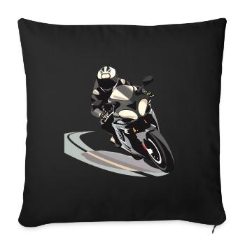 La moto comme élixir de vie - Housse de coussin décorative 45 x 45 cm - noir - Devant