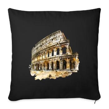 Each landmark has its own meaning. - Sofa pillowcase 17,3'' x 17,3'' (45 x 45 cm) - black - Front