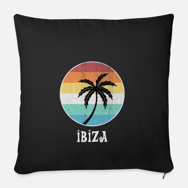 Ibiza - Sofakissenbezug 45 x 45 cm - Schwarz