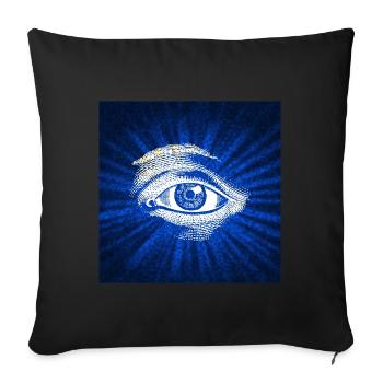 eye - Sofa pillowcase 17,3'' x 17,3'' (45 x 45 cm) - black - Front