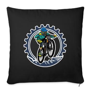 Mountain Bike Bike Mountain bike Mountain mountain - Housse de coussin décorative 45 x 45 cm - noir - Devant