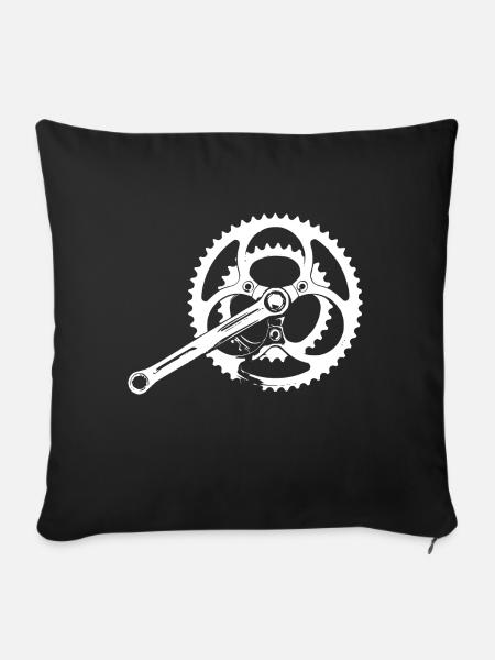 Old crank - Sofa pillowcase 17,3'' x 17,3'' (45 x 45 cm) - black