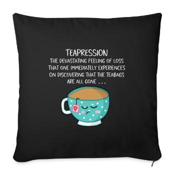 Teapression - Sofa pillowcase 17,3'' x 17,3'' (45 x 45 cm) - black - Front
