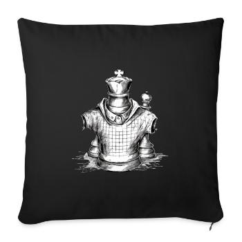 The King in a Shirt - Sofa pillowcase 17,3'' x 17,3'' (45 x 45 cm) - black - Front