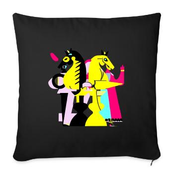 Riders - Sofa pillowcase 17,3'' x 17,3'' (45 x 45 cm) - black - Front