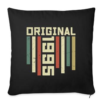 1995 Cadeau Rétro 1995 Cadeau Anniversaire 29 ans - Housse de coussin décorative 45 x 45 cm - noir - Devant