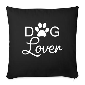 Dogs Dog Lover Dog Lover Gift - Sofa pillowcase 17,3'' x 17,3'' (45 x 45 cm) - black - Front