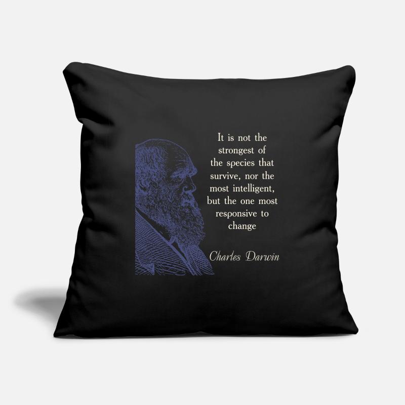 Citez Darwin Biologie Théorie de l’évolution Housse de coussin décorative 45 x 45 cm