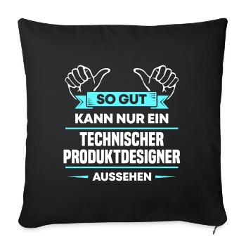 Technischer Produktdesigner Design für Profis - Sofakissenbezug 45 x 45 cm - Schwarz - Vorne