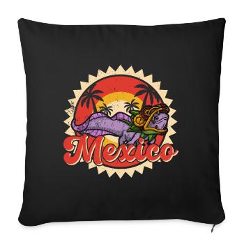 Quetzalcoatl Axolotl Mexique Divinité Aztèque - Housse de coussin décorative 45 x 45 cm - noir - Devant