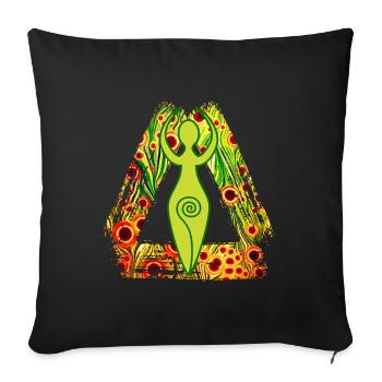 Spiral Goddess E 110 - Sofa pillowcase 17,3'' x 17,3'' (45 x 45 cm) - black - Front