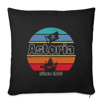The Goonies Astoria 1985s Cult Movies 80s - Sofa pillowcase 17,3'' x 17,3'' (45 x 45 cm) - black - Front