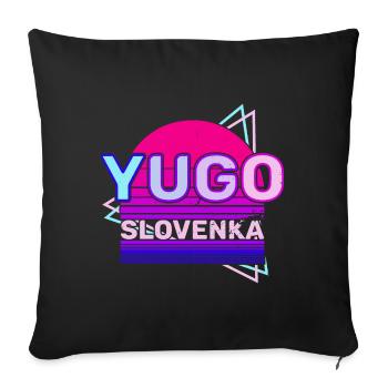 Jugoslavija Yougoslavie Jugo Tito SFRJ Jugoslawien - Housse de coussin décorative 45 x 45 cm - noir - Devant