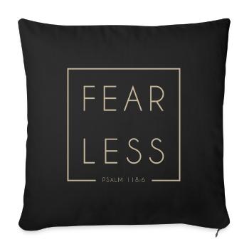 Fearless - Sofakissenbezug 45 x 45 cm - Schwarz - Vorne