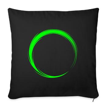 Circle icon shape - Sofa pillowcase 17,3'' x 17,3'' (45 x 45 cm) - black - Front