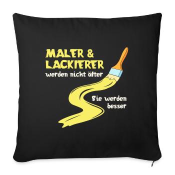Beste Maler Design für Maler und Lackierer - Sofakissenbezug 45 x 45 cm - Schwarz - Vorne