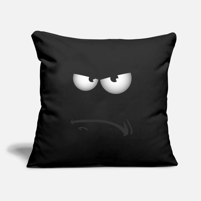 Cartoon Angry Grumpy Face Sofa pillowcase 17,3'' x 17,3'' (45 x 45 cm)