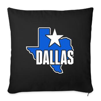 Dallas Texas Map Design for Proud Dallasites - Sofa pillowcase 17,3'' x 17,3'' (45 x 45 cm) - black - Front