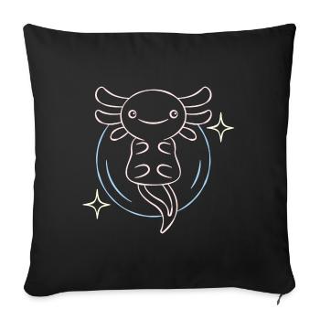 Line Art Design for Axolotl Lovers - Sofa pillowcase 17,3'' x 17,3'' (45 x 45 cm) - black - Front