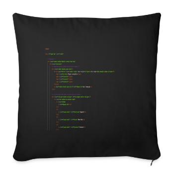 Html Programieren. Homepage Nerd Shirt - Sofakissenbezug 45 x 45 cm - Schwarz - Vorne