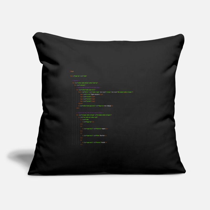 Programming Html. Homepage Nerd Shirt Sofa pillowcase 17,3'' x 17,3'' (45 x 45 cm)