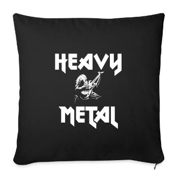 Heavy Metal Hard Rock Guitar Rock Music Shirt - Housse de coussin décorative 45 x 45 cm - noir - Devant