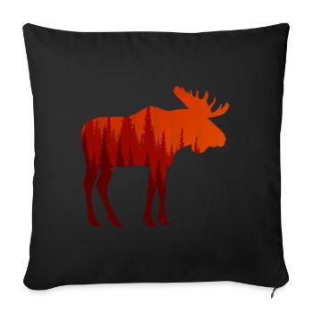 Moose - Sofa pillowcase 17,3'' x 17,3'' (45 x 45 cm) - black - Front