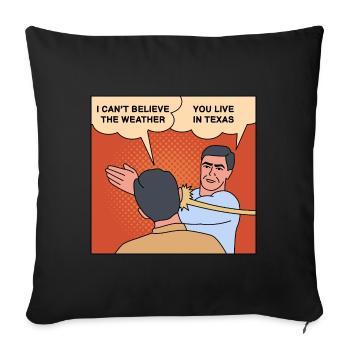 Texas Crazy Weather Design pour les fiers Texans - Housse de coussin décorative 45 x 45 cm - noir - Devant