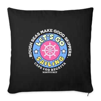 Let's go sailing - Housse de coussin décorative 45 x 45 cm - noir - Devant