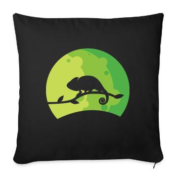 Caméléon - Housse de coussin décorative 45 x 45 cm - noir - Devant