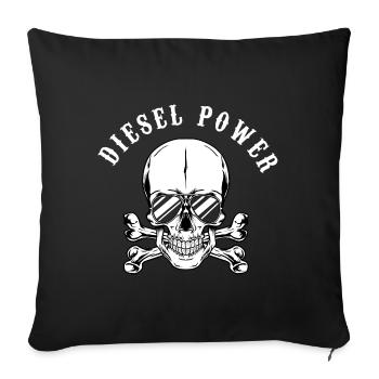 Diesel Power Design for Diesel Drivers - Sofa pillowcase 17,3'' x 17,3'' (45 x 45 cm) - black - Front