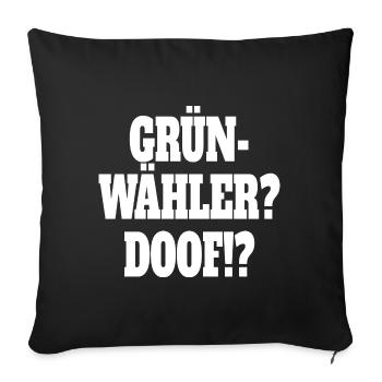 Witze Grüne Die Grünen Habeck Baerbock Partei - Sofakissenbezug 45 x 45 cm - Schwarz - Vorne