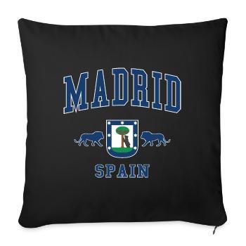 Madrid - Housse de coussin décorative 45 x 45 cm - noir - Devant