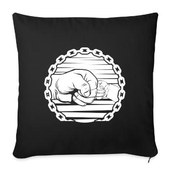 Happy First Father's Day Father Baby Faust - Sofa pillowcase 17,3'' x 17,3'' (45 x 45 cm) - black - Front