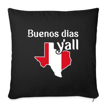 Peruanisch-texanisches Design für Einwanderer - Sofakissenbezug 45 x 45 cm - Schwarz - Vorne