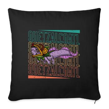 Quetzalcoatl Axolotl Mexique Divinité Aztèque - Housse de coussin décorative 45 x 45 cm - noir - Devant