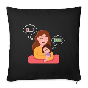 Mother's Day Power Design - Sofa pillowcase 17,3'' x 17,3'' (45 x 45 cm) - black - Front