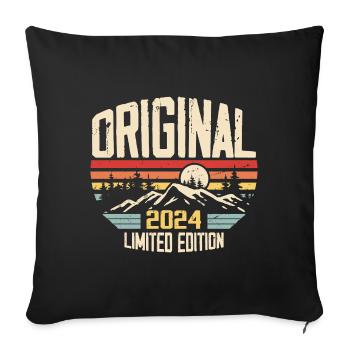 Nostalgic 2024 Birthday Gift 2024 - Sofa pillowcase 17,3'' x 17,3'' (45 x 45 cm) - black - Front