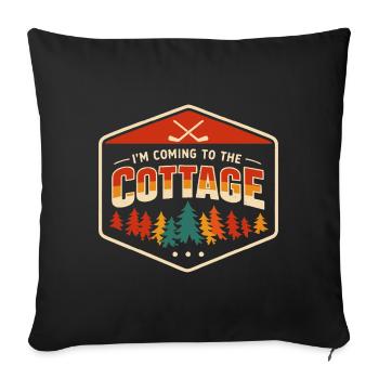 Weekend in the Retro Nature Countryside - Sofa pillowcase 17,3'' x 17,3'' (45 x 45 cm) - black - Front